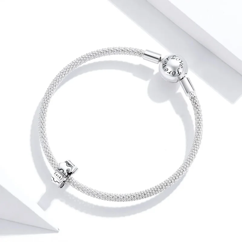 (imagine pentru) Brățară fixă Tip Pandora cu Puzzle simplu din argint - BSC377 - Vizualizare 3