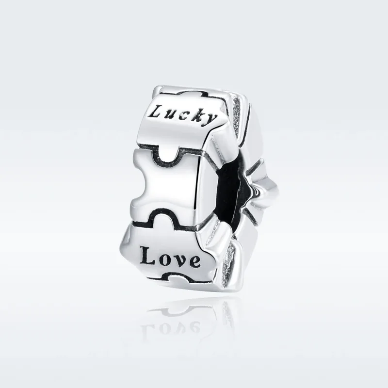 (imagine pentru) Brățară fixă Tip Pandora cu Puzzle simplu din argint - BSC377 - Vizualizare 5