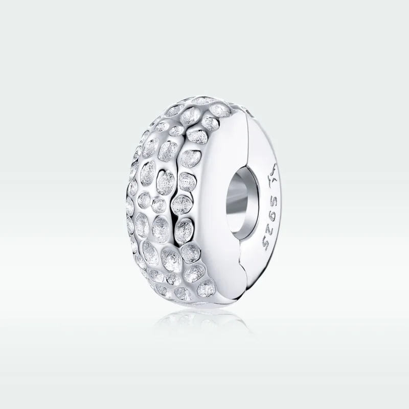 (imagine pentru) Agrafă Pandora Style cu Textură Argintie - SCC1490 - Vizualizare 5