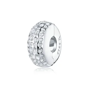 (imagine pentru) Agrafă Pandora Style cu Textură Argintie - SCC1490