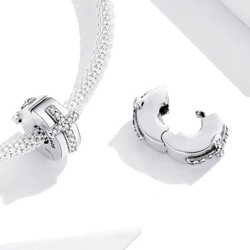 (imagine pentru) Pandora Style Clip Cruce de Argint - SCC1497 - Vizualizare 4