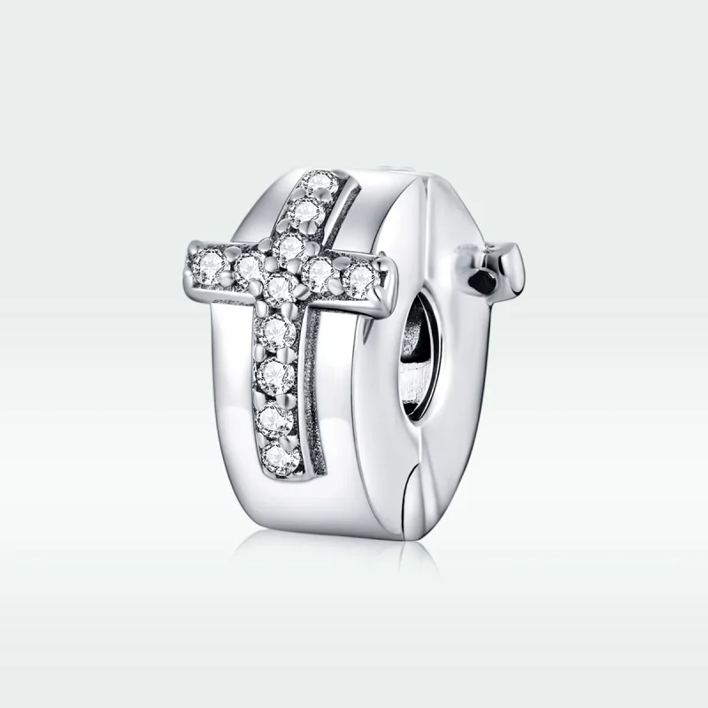 (imagine pentru) Pandora Style Clip Cruce de Argint - SCC1497 - Vizualizare 5