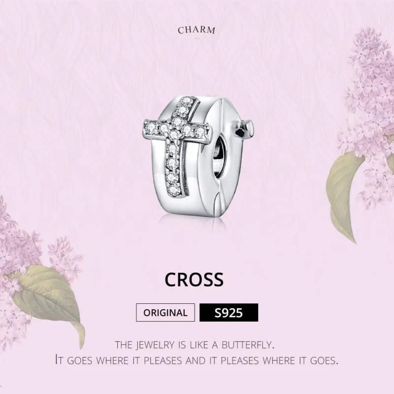 (imagine pentru) Pandora Style Clip Cruce de Argint - SCC1497 - Vizualizare 6