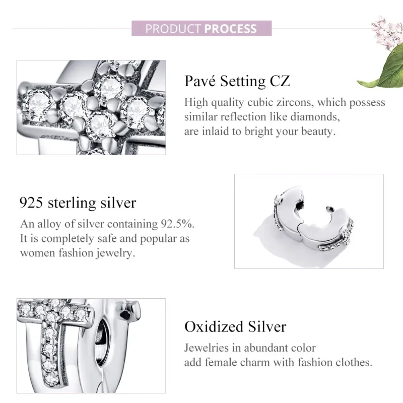 (imagine pentru) Pandora Style Clip Cruce de Argint - SCC1497 - Vizualizare 8