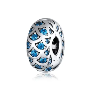 (imagine pentru) Pandora Style Argintiu Albastru Elegant Agrafă - SCC1513