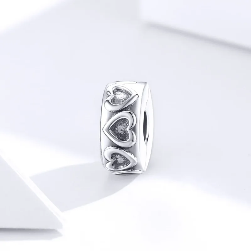 (imagine pentru) Pandora Style Clip Argintiu cu Relief Vintajat - SCC1557 - Vizualizare 4