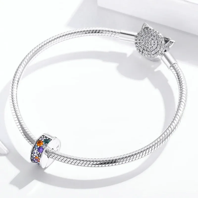 (imagine pentru) Pandora Style Clip de Grădină Colorat din Argint - SCC1609 - Vizualizare 3