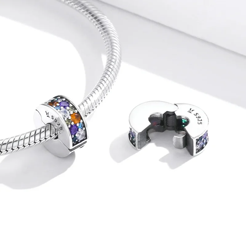 (imagine pentru) Pandora Style Clip de Grădină Colorat din Argint - SCC1609 - Vizualizare 4