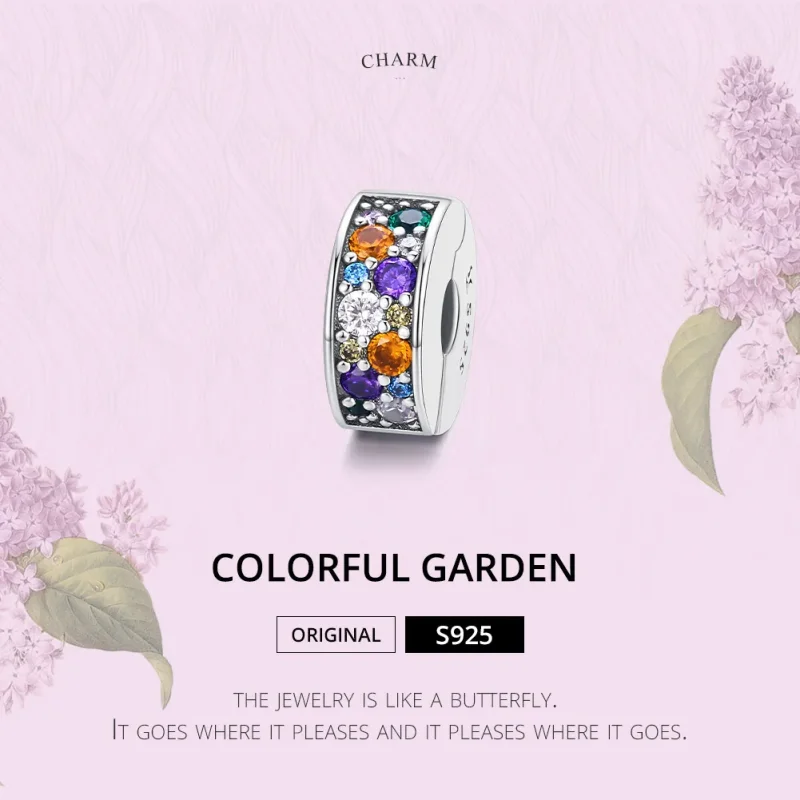 (imagine pentru) Pandora Style Clip de Grădină Colorat din Argint - SCC1609 - Vizualizare 6