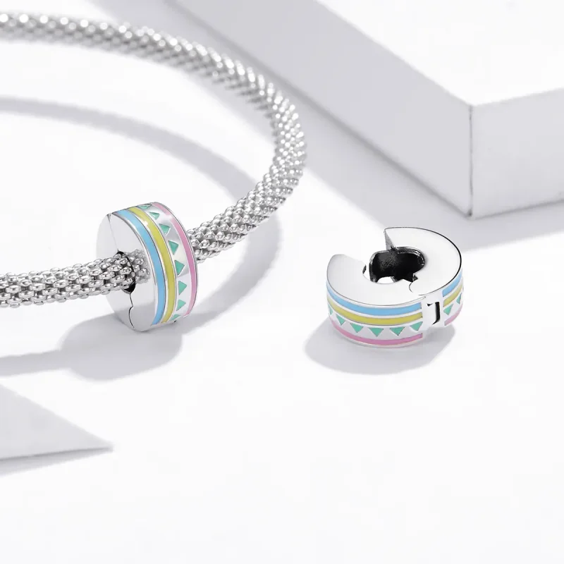 (imagine pentru) Pandora Style Clip Argintiu Colorit - SCC1756 - Vizualizare 4