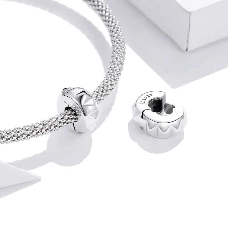 (imagine pentru) Pandora Style Clip de Nituire Argintiu - SCC1780 - Vizualizare 4