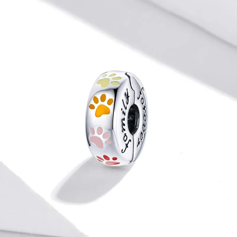 (imagine pentru) Pandora Style Clip Argint cu Amprente de Gheară Colorate - SCC1850 - Vizualizare 2