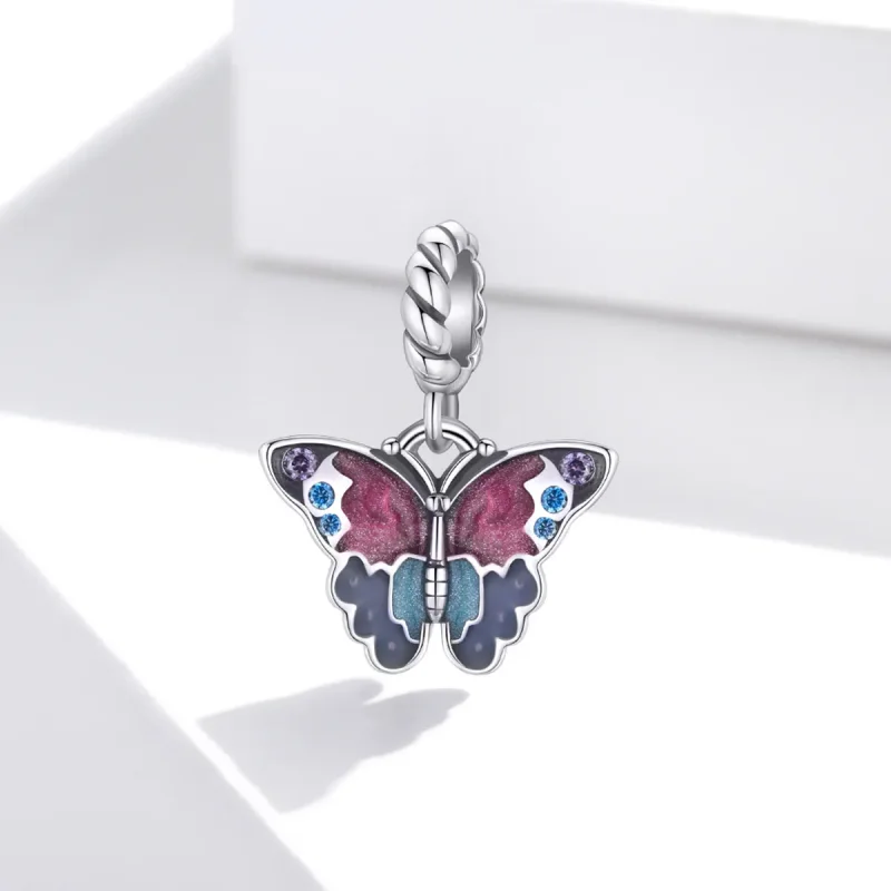 (imagine pentru) Șarpele în stil Pandora Dream Butterfly Dangle - SCC1904 - Vizualizare 2