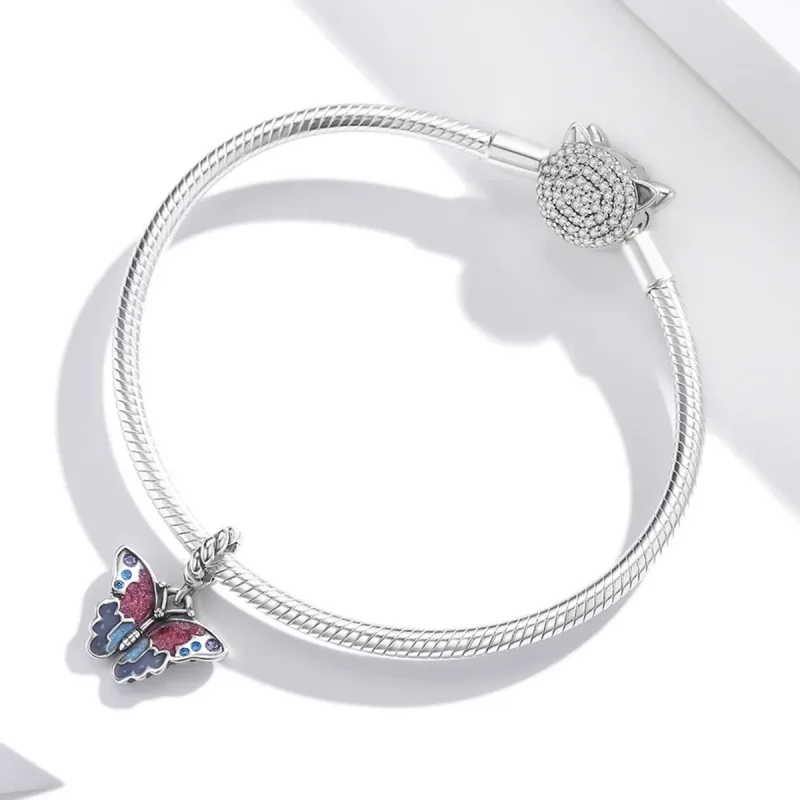 (imagine pentru) Șarpele în stil Pandora Dream Butterfly Dangle - SCC1904 - Vizualizare 3