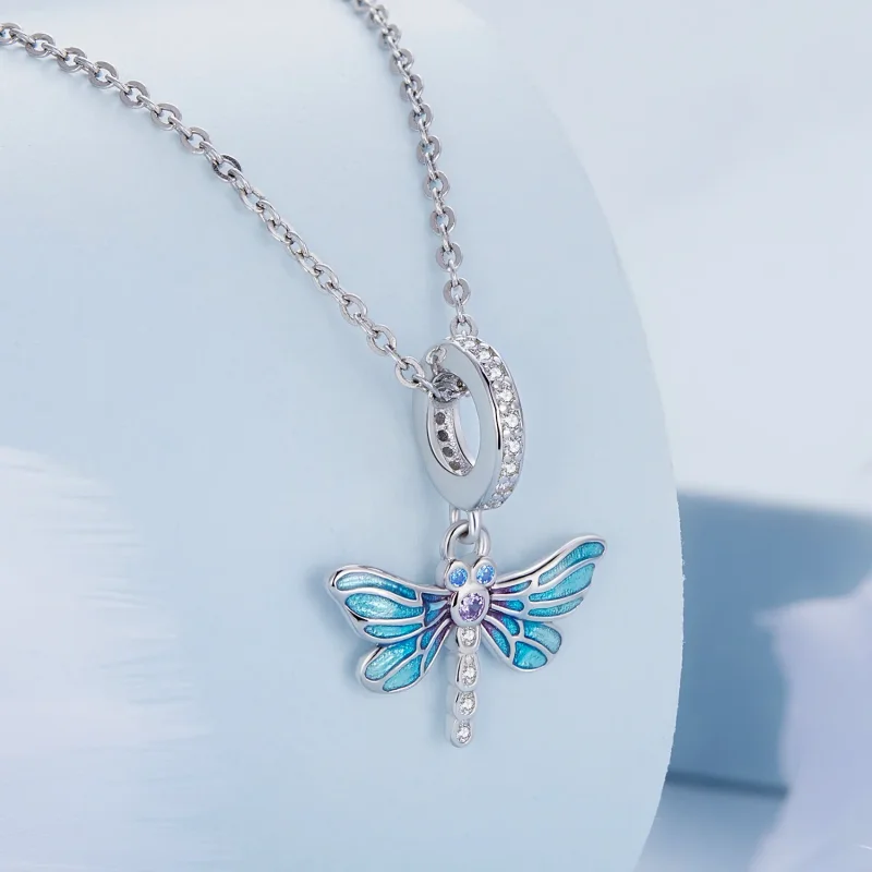 (imagine pentru) Cercei pandantiv Dragonfly de stil Pandora - BSC665 - Vizualizare 2
