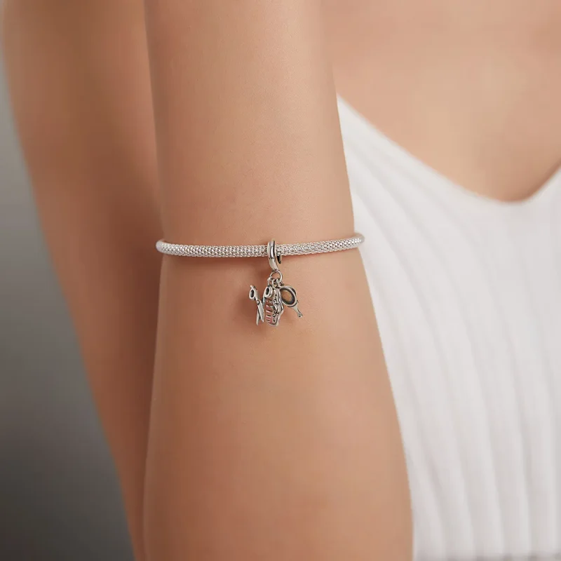 (imagine pentru) Cercei pandantiv elegant în stil Pandora cu costum de fată - SCC1887 - Vizualizare 5
