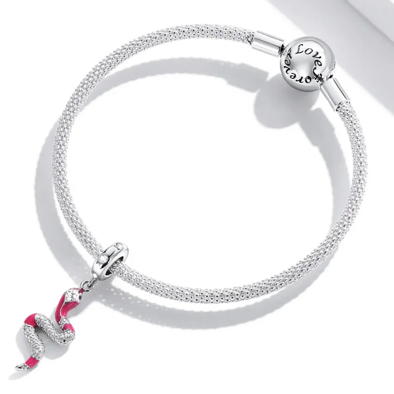 (imagine pentru) Cercei pandantiv în stil Pandora, model Delicate Spirit Serpent - BSC577 - Vizualizare 3
