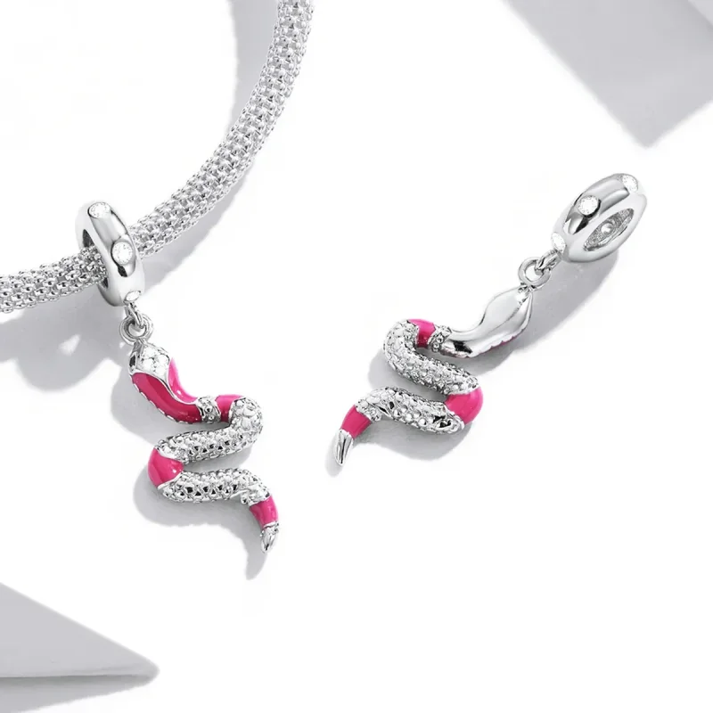 (imagine pentru) Cercei pandantiv în stil Pandora, model Delicate Spirit Serpent - BSC577 - Vizualizare 4