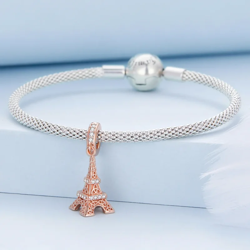 (imagine pentru) Dangler cu stil Pandora în formă de Turn Eiffel - BSC640 - Vizualizare 3