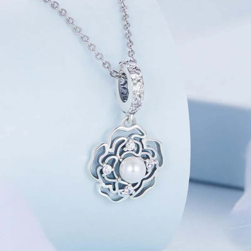 (imagine pentru) Pandantiv Camellia în stilul Pandora - BSC676 - Vizualizare 2