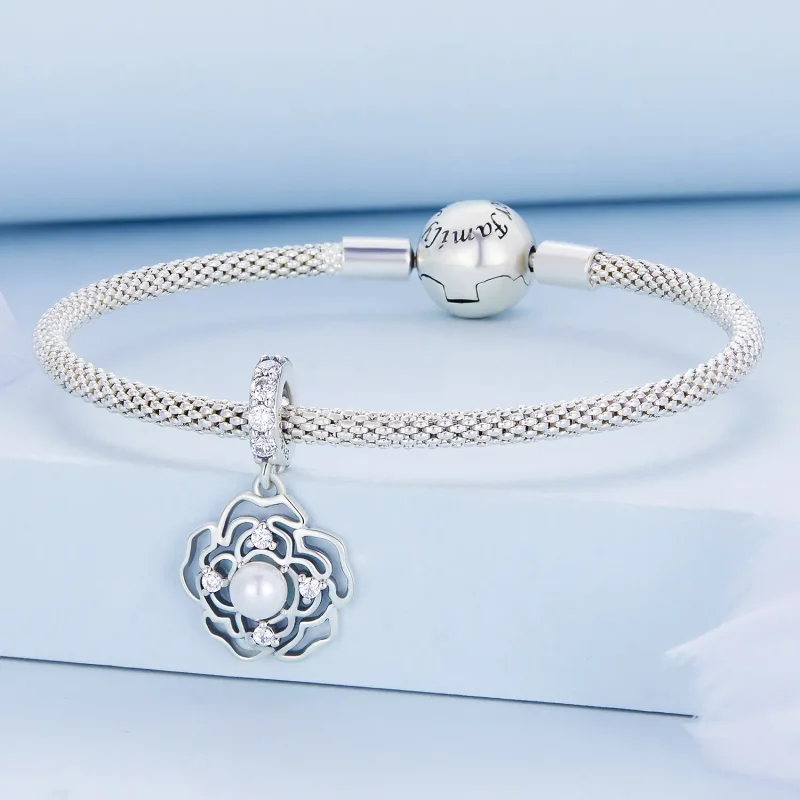 (imagine pentru) Pandantiv Camellia în stilul Pandora - BSC676 - Vizualizare 3