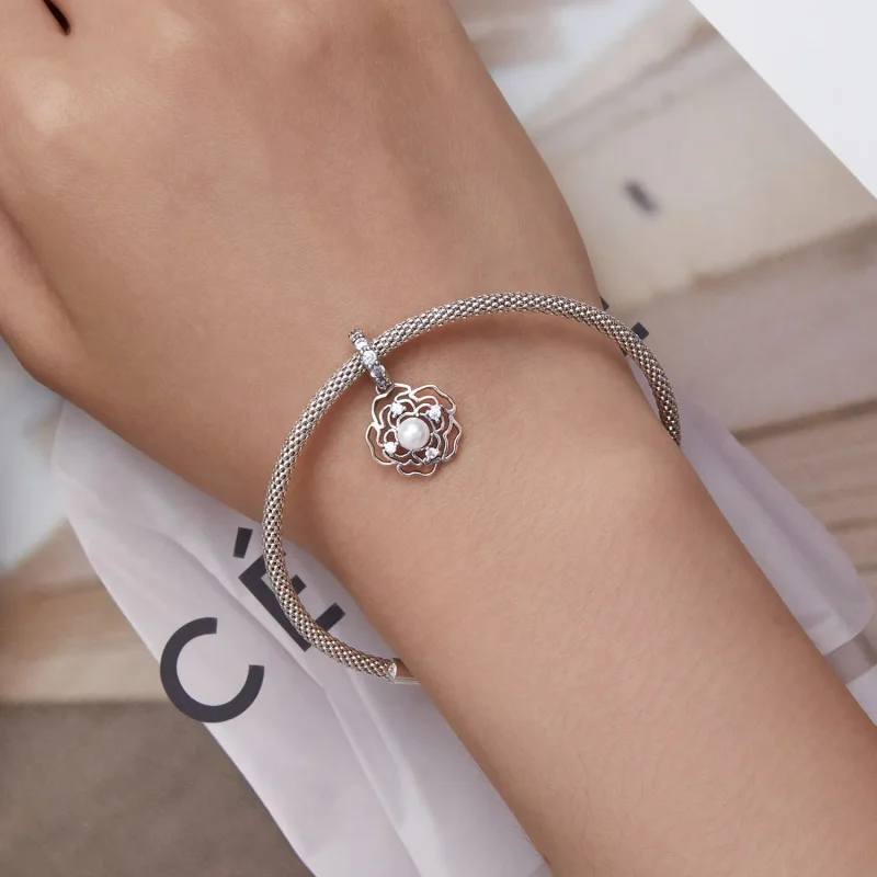 (imagine pentru) Pandantiv Camellia în stilul Pandora - BSC676 - Vizualizare 5