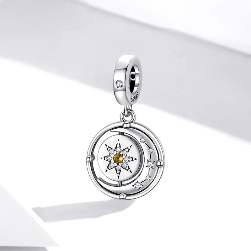 (imagine pentru) Pandantiv cu stil Pandora, în formă de stele și lună, în formă de cască - BSC477 - Vizualizare 2