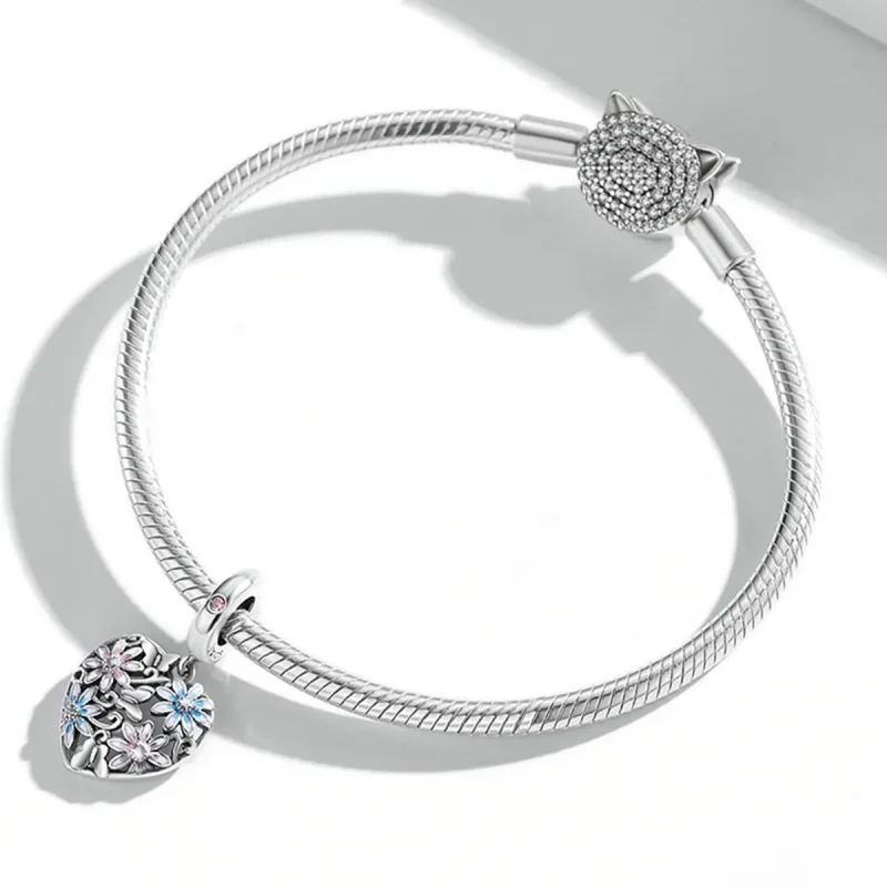 (imagine pentru) Pandantiv în stil Pandora, model Love Secret Garden Dangle - SCC2062 - Vizualizare 3