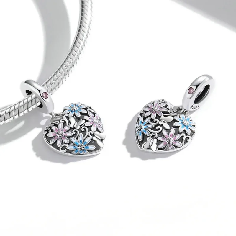 (imagine pentru) Pandantiv în stil Pandora, model Love Secret Garden Dangle - SCC2062 - Vizualizare 4