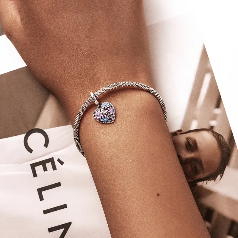 (imagine pentru) Pandantiv în stil Pandora, model Love Secret Garden Dangle - SCC2062 - Vizualizare 5
