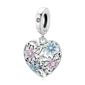 Pandantiv în stil Pandora, model Love Secret Garden Dangle - SCC2062 (imagine pentru) Pandantiv în stil Pandora, model Love Secret Garden Dangle - SCC2062