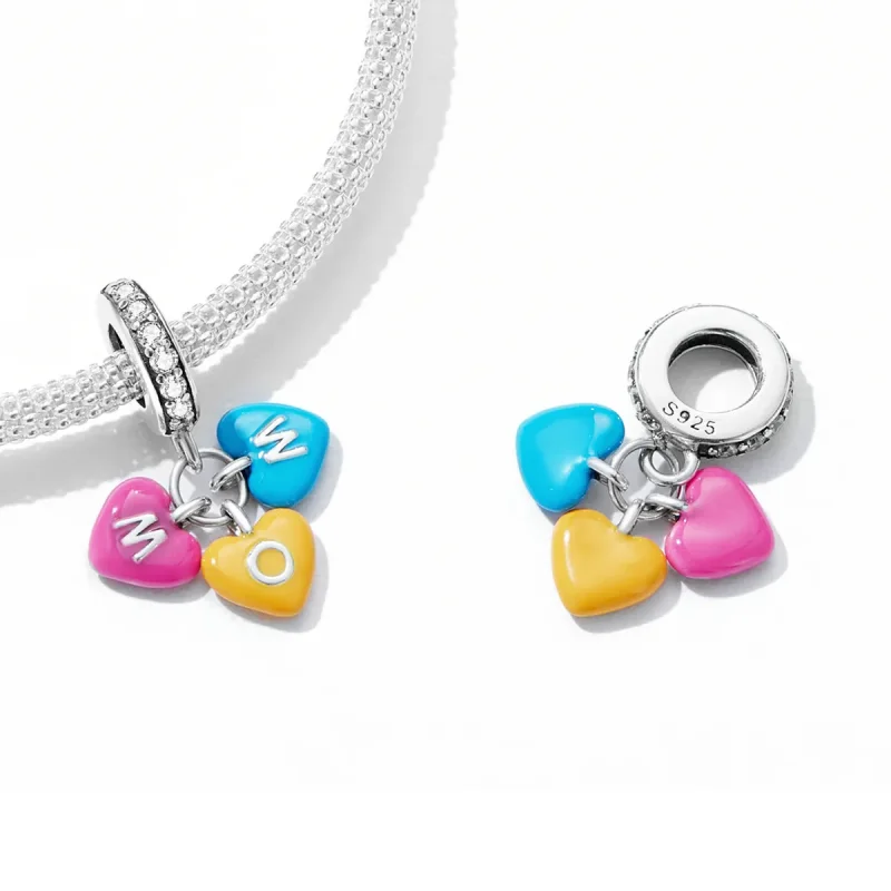 (imagine pentru) Pandantiv Skittles în stilul Pandora cu inscripția "Love" - SCC2200 - Vizualizare 4