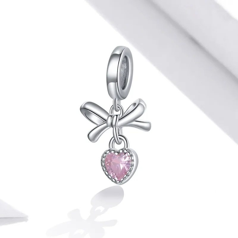 (imagine pentru) Pandantiv stil Pandora cu arc de iubire - BSX001-L - Vizualizare 2