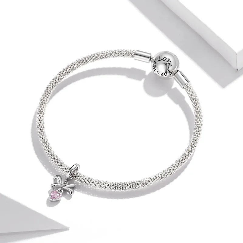 (imagine pentru) Pandantiv stil Pandora cu arc de iubire - BSX001-L - Vizualizare 3