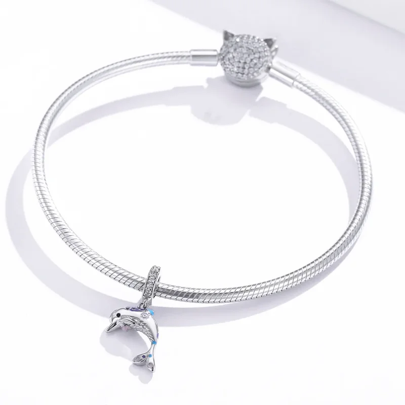 (imagine pentru) Pandantiv stil Pandora cu delfin - BSC159 - Vizualizare 3