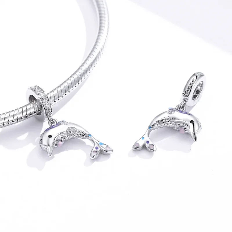 (imagine pentru) Pandantiv stil Pandora cu delfin - BSC159 - Vizualizare 4