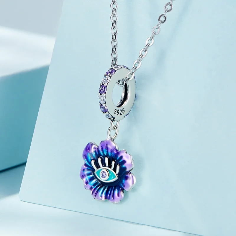 (imagine pentru) Pandantiv stil Pandora cu floare diabolică - SCC2373 - Vizualizare 2