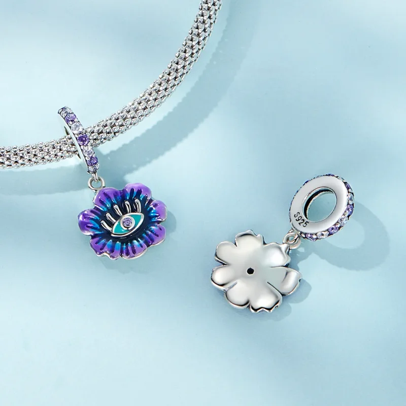 (imagine pentru) Pandantiv stil Pandora cu floare diabolică - SCC2373 - Vizualizare 4