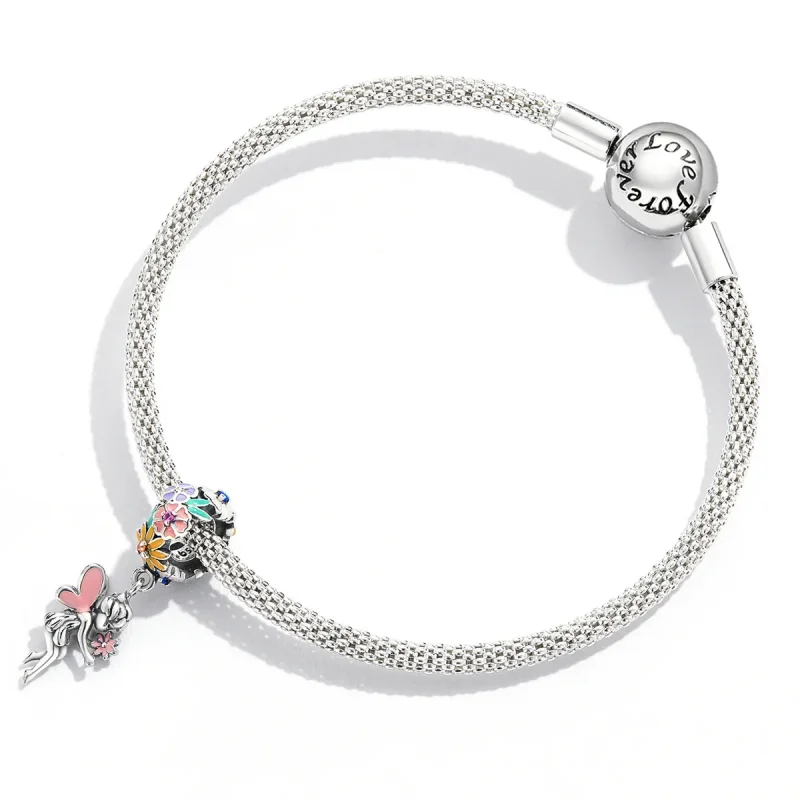 (imagine pentru) Pandantiv stil Pandora cu zână floare Elf - BSC592 - Vizualizare 4
