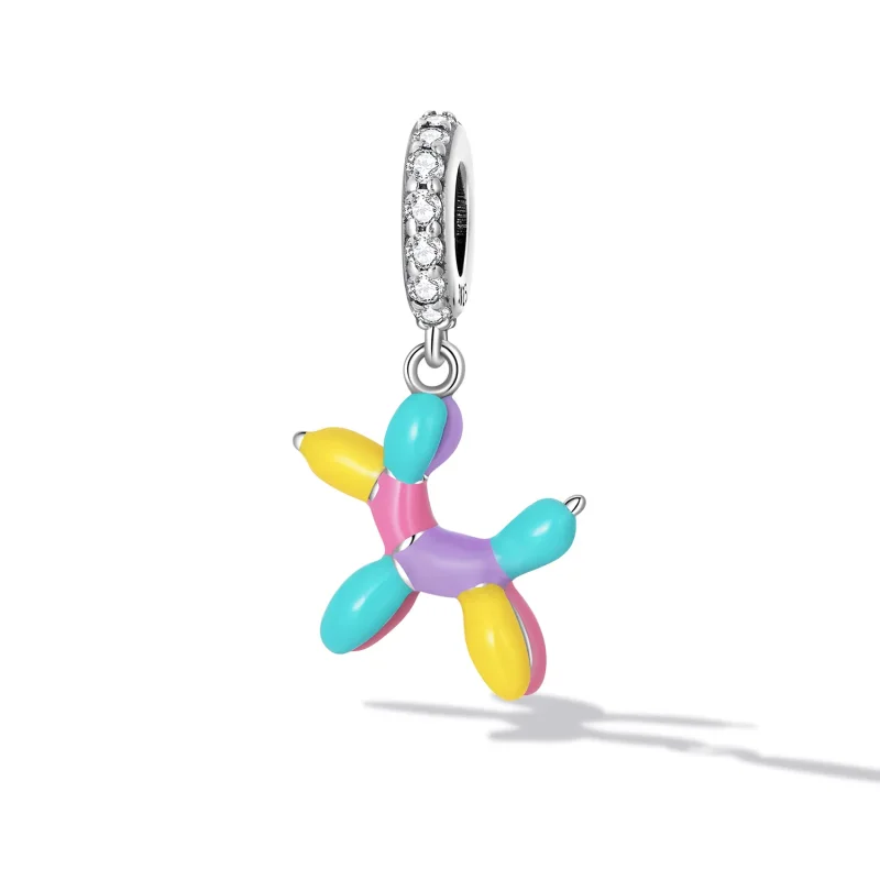 (imagine pentru) Pandantiv tip Pandora în formă de cățeluș cu balon - SCC2217 - Vizualizare 2