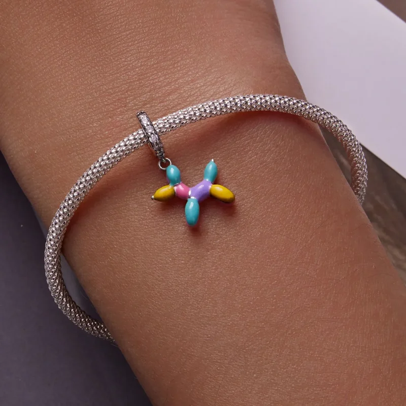 (imagine pentru) Pandantiv tip Pandora în formă de cățeluș cu balon - SCC2217 - Vizualizare 6