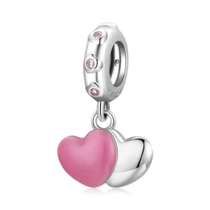 (imagine pentru) Pandora Double Love Dangle în stil Pandora - SCC2006