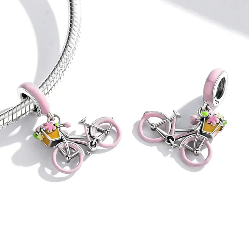 (imagine pentru) Pandora Stil Bicicletă Roz cu Pandantiv - SCC1975 - Vizualizare 4
