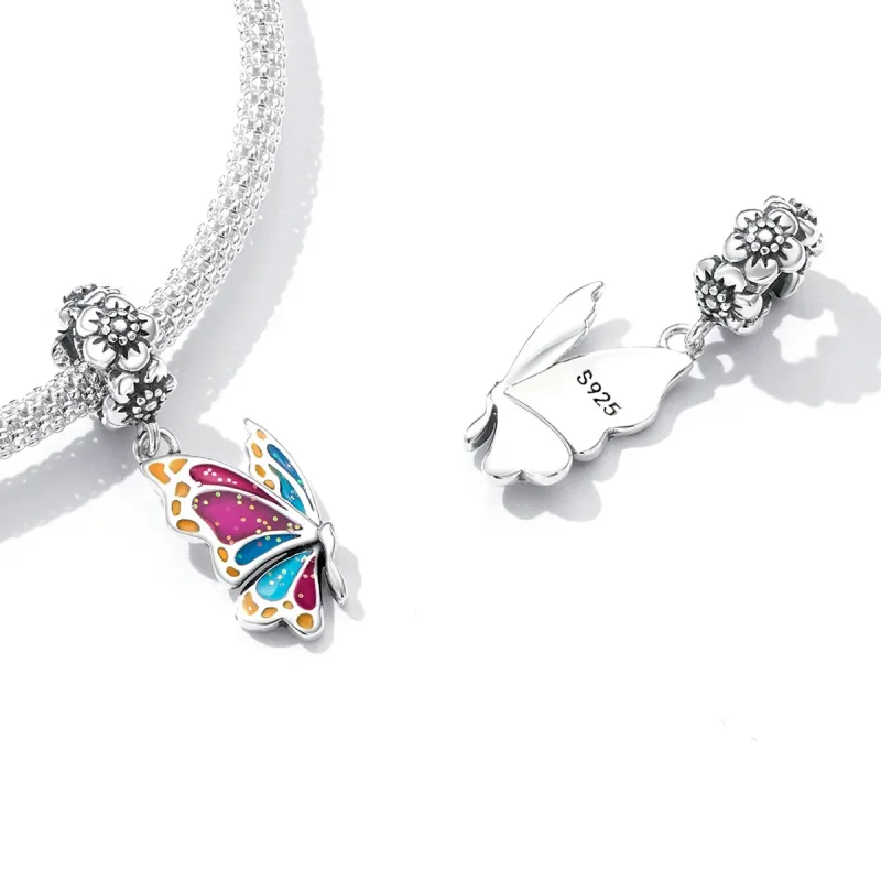 (imagine pentru) Pandora Stil Colorat Fluture Dangle - SCC2216 - Vizualizare 5