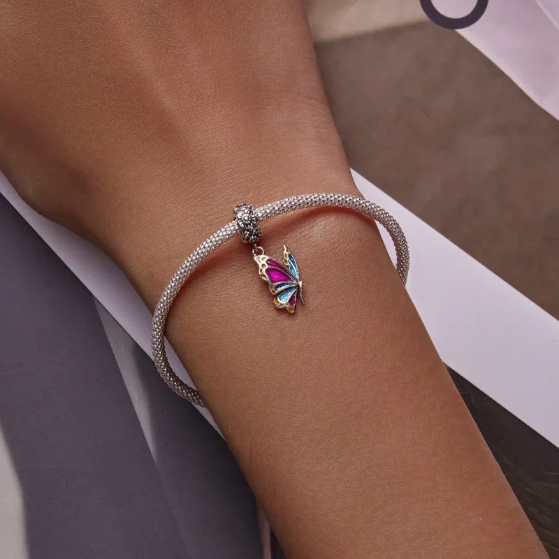 (imagine pentru) Pandora Stil Colorat Fluture Dangle - SCC2216 - Vizualizare 6