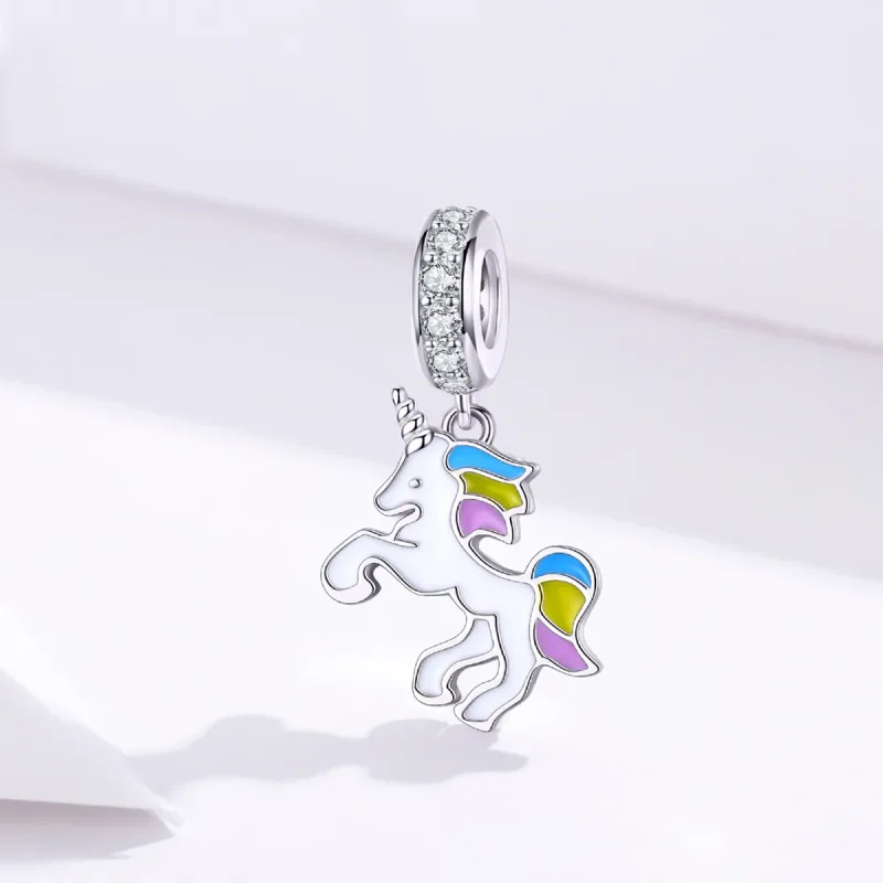 (imagine pentru) Pandora Stil Fantezie Unicorn Dangle - BSC075 - Vizualizare 2