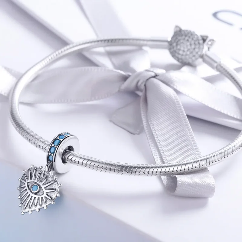 (imagine pentru) Pandora Stil Inimă de Bohemia Dangle - SCC873 - Vizualizare 3