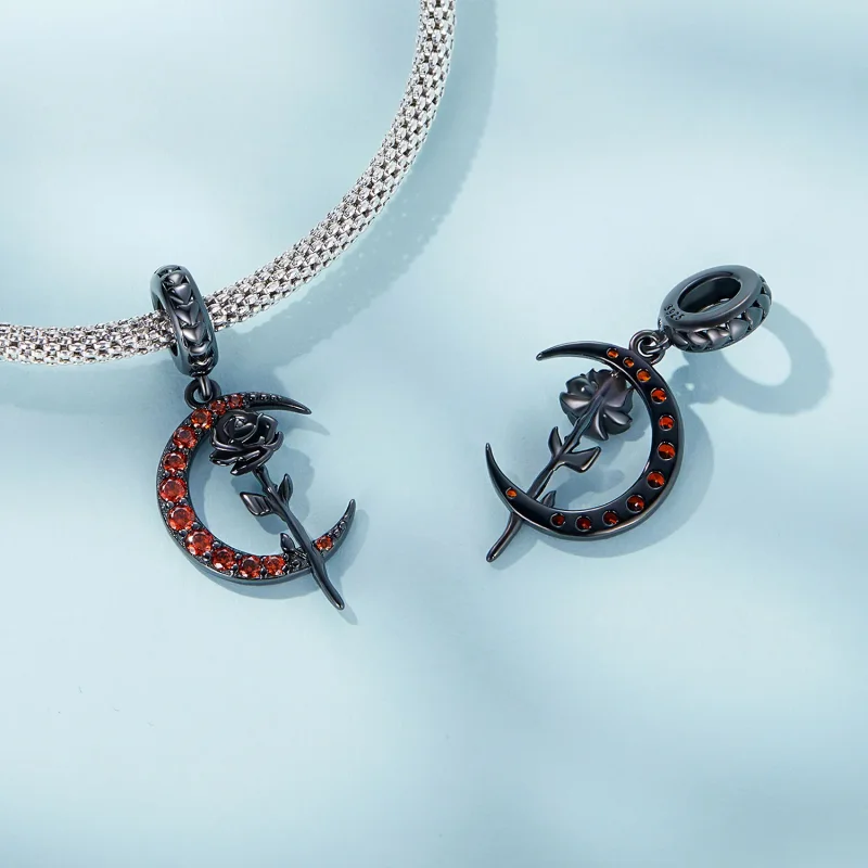 (imagine pentru) Pandora Stil Lună Rose Dangle - SCC2384 - Vizualizare 4