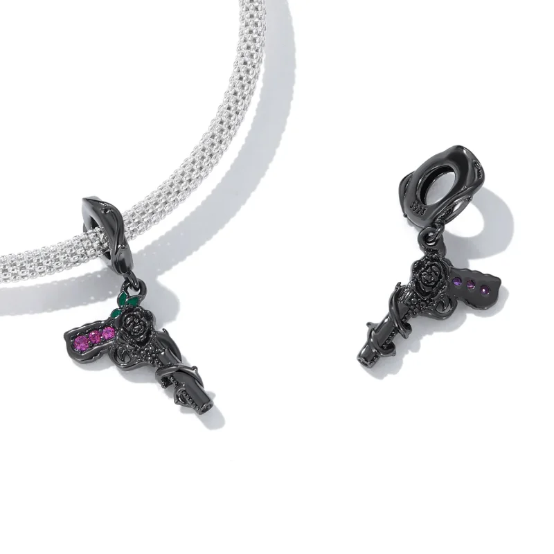 (imagine pentru) Pandora Stil Pistol Roz Cercei cu Pandantiv - SCC2241 - Vizualizare 4