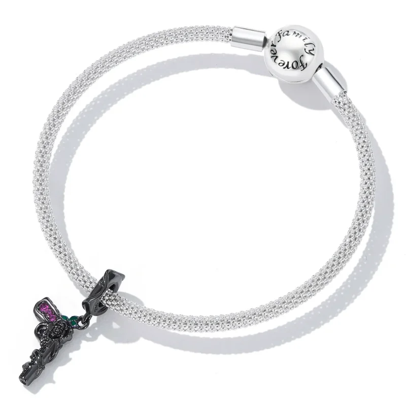 (imagine pentru) Pandora Stil Pistol Roz Cercei cu Pandantiv - SCC2241 - Vizualizare 5